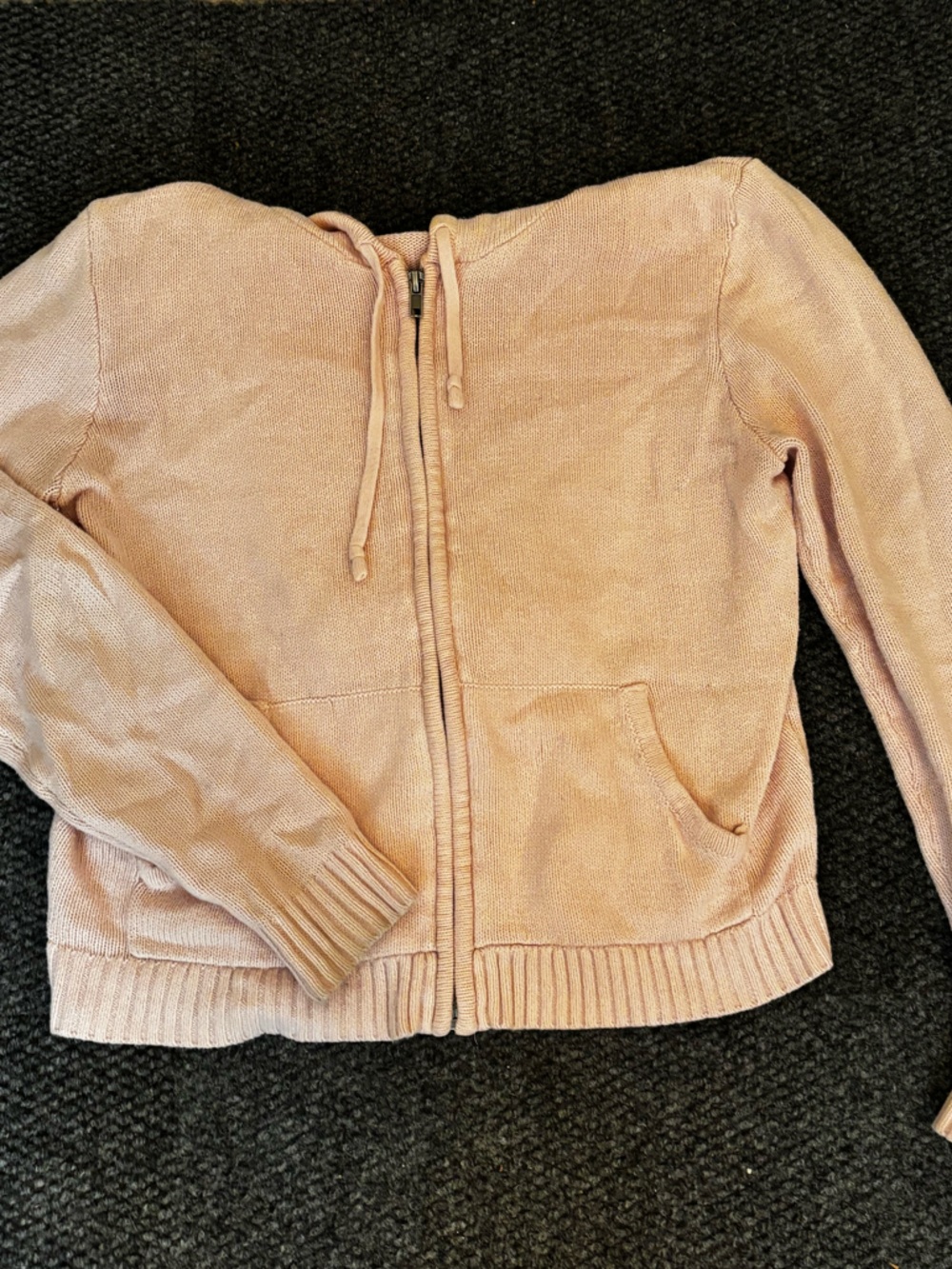 Aeropostale Blush Knit Zip Hoodie